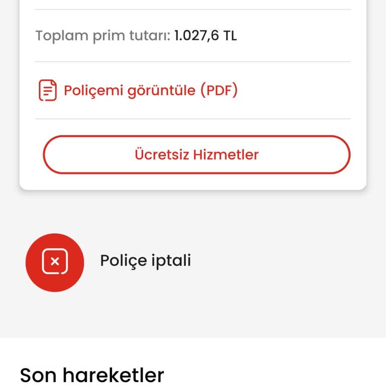 Poliçenin İptal Edilmesini İstiyorum