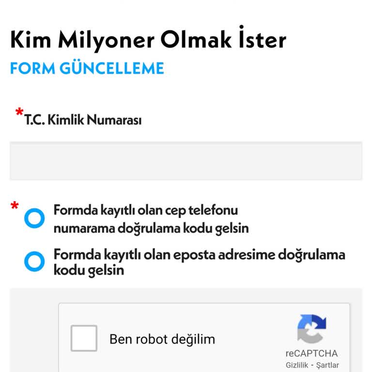 Atv Milyoner Olmak İster İletişim Bilgileri Güncelleme Sorunu