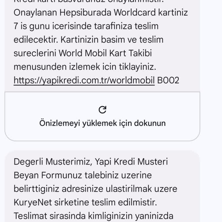 Yapı Kredi Kartımı Teslim Etmiyor