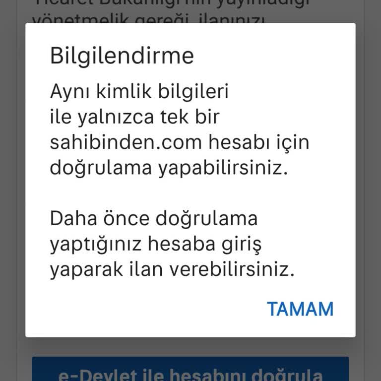 Sahibinden Sitesine İlan Veremiyorum