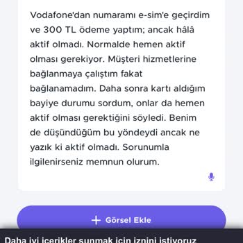 Vodafone Çok Acil Lütfen