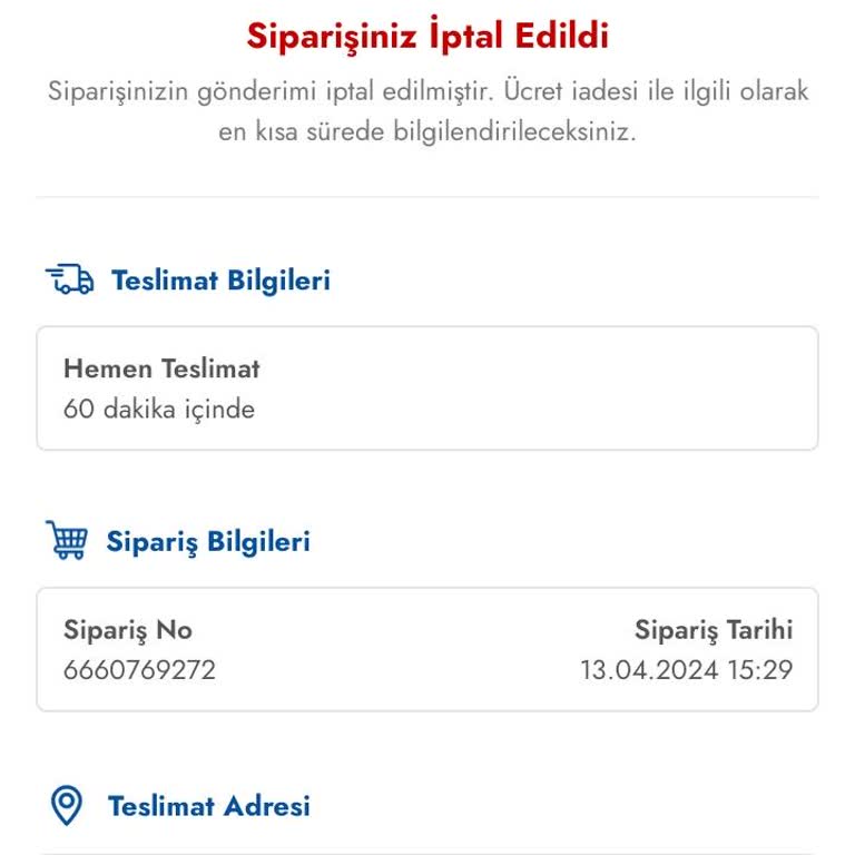 Şok Market Online Sipariş Ne Sipariş Ne De Para İadesi Var. Çok Kötü