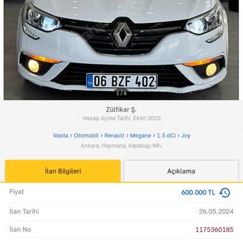 Sahibinden Renault Megane 4 2017 Model