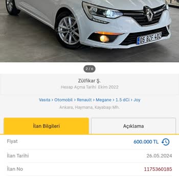Sahibinden Renault Megane 4 2017 Model