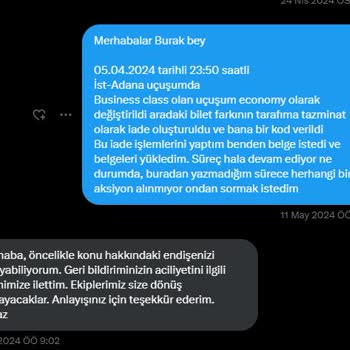THY Tazminat Ödemesi Yapmaması