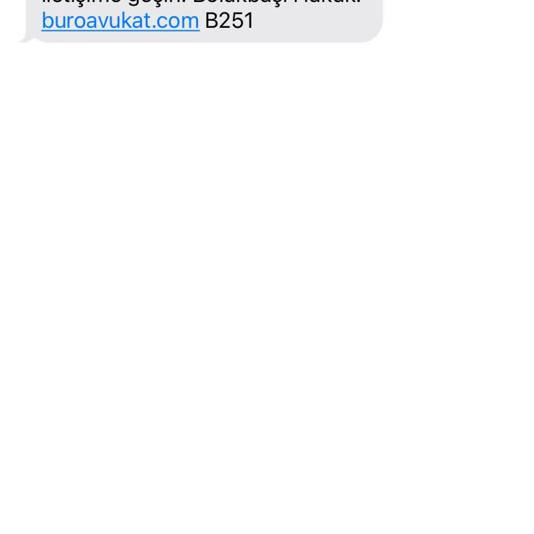 Bölükbaşı Hukuk (SMS) Adıma Açılmış Ceza Davası Hakkında Gelen Mesaj