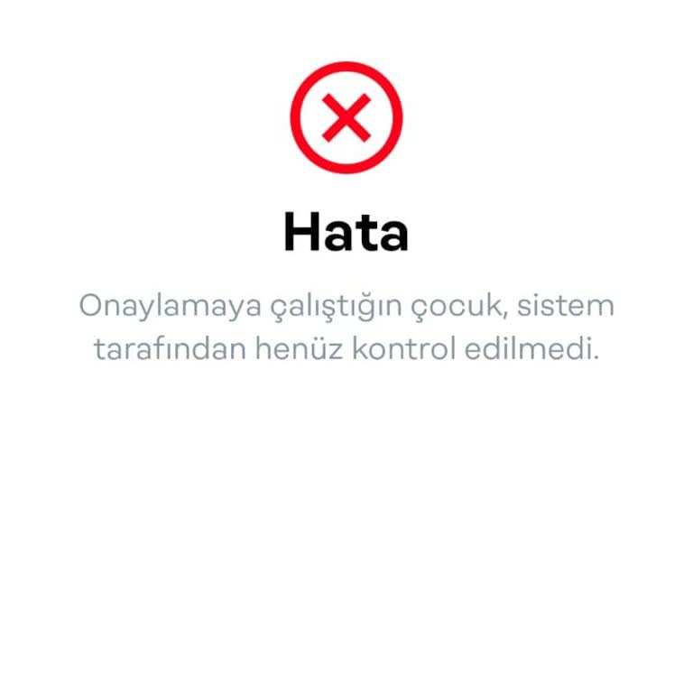 Papara Kart Veli Onay Hatası