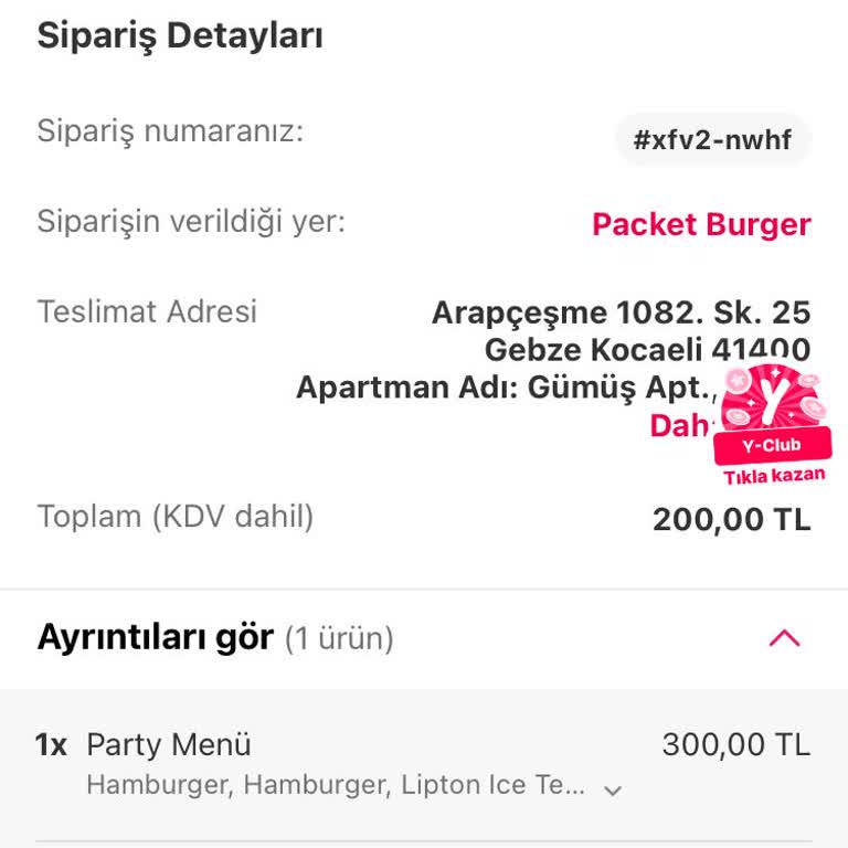 Yemeksepeti Teslim Almadığım Siparişimin Ücretini İade Etmedi...