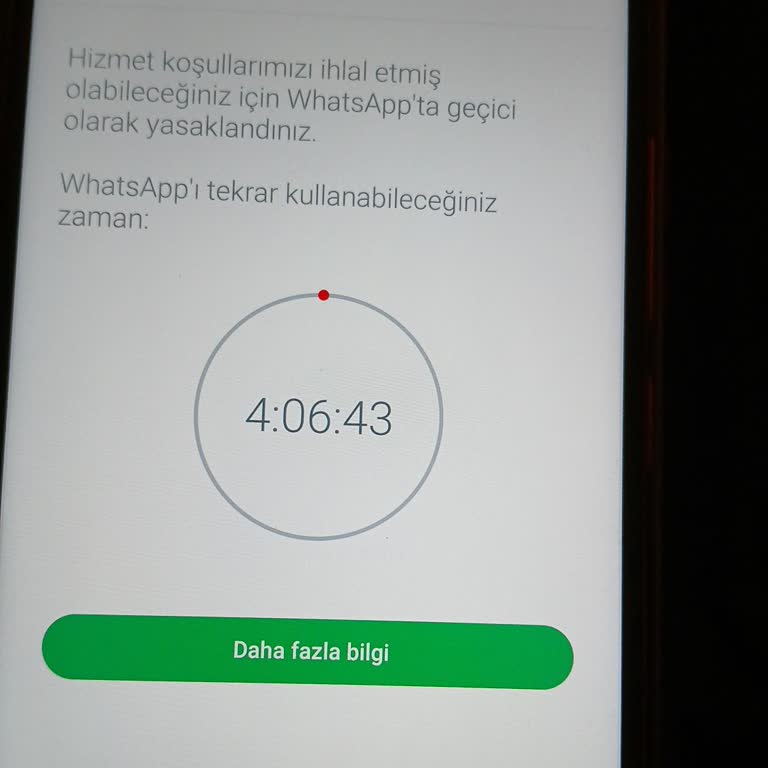 WhatsApp Hesabınız Geçici Olarak Yasaklandı Çözümsüz Bir Durum