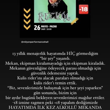 Milyon Performance Hall Ankara Reckol Konseri