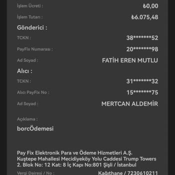 PayFix İzinsiz Para Transferi