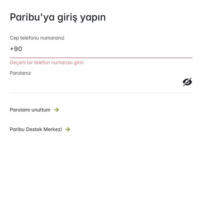 Paribu Hesabıma Giriş Yapamıyorum