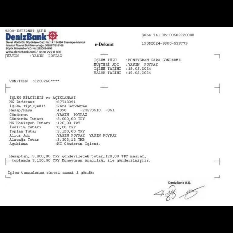 Moneygram Para İade Sorunu