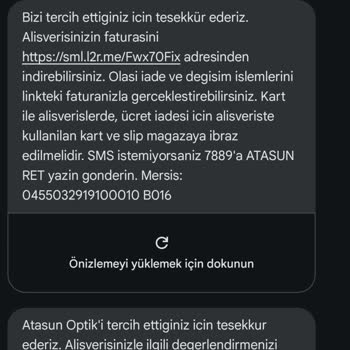 Atasun Optik Kusurlu Ürün İlgisizliği