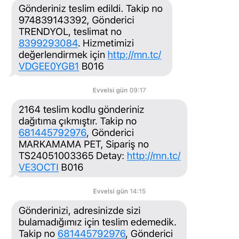 MNG Kargo Üçyol Şube Adrese Gelmeden Bulamadık Mesajı Gönderiyor