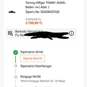 In Street Siparişimi Kargoya Vermiyor!