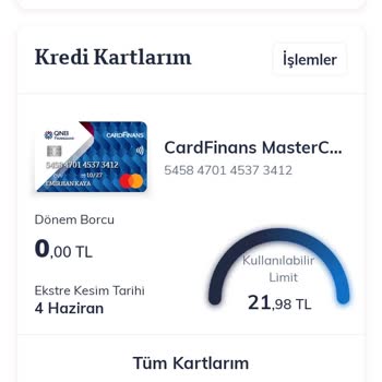 QNB Finansbank Kredi Kartı Limitimi Açmıyor