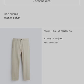 Zara İade Kodu Gelmedi