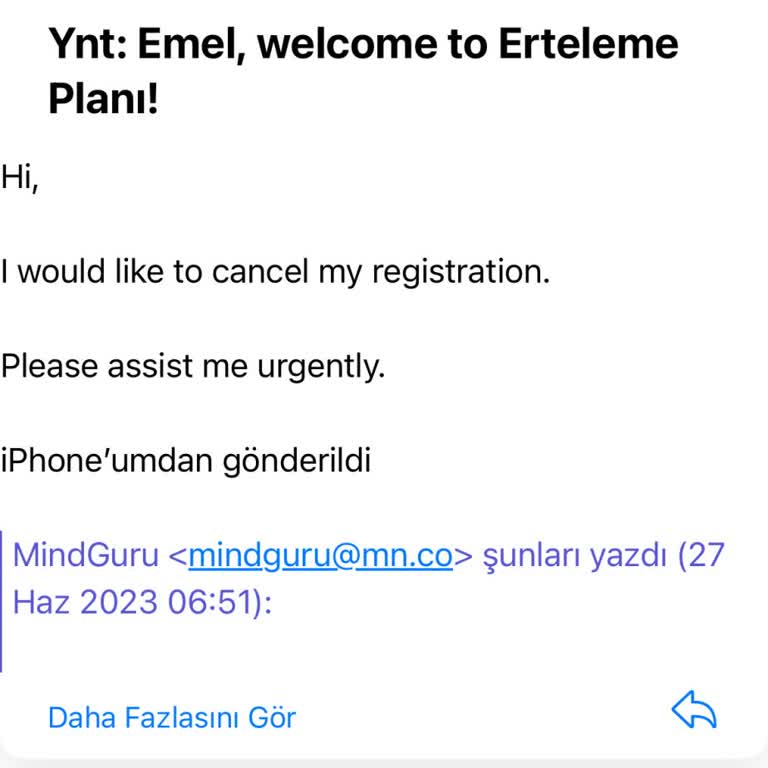 Mindguru Üyelik İptali Şikayeti