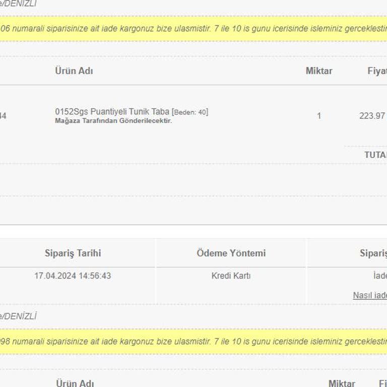 Sefamerve İade İşlemi Hakkında