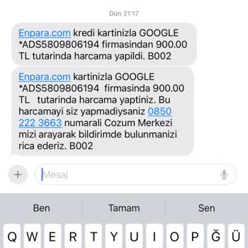 Google AdSense Google Ads Firmasından Haberim Olmadan 900 TL İşlem Gerçekleşti.