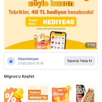 Migros Uygulamasında Kullanılmayan Kupon Sorunu