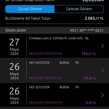 CV Maker İzinsiz Banka Hesabından Para Çekme