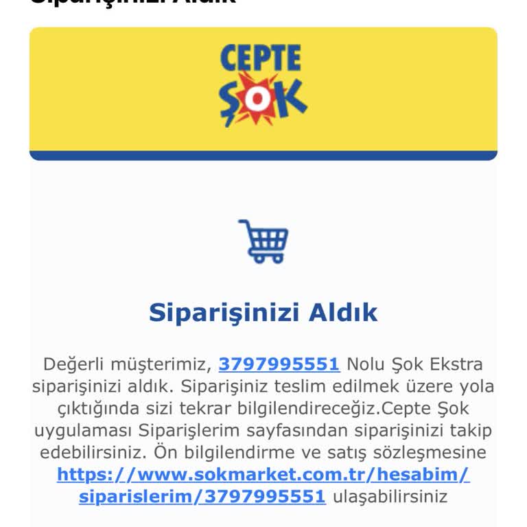 Şok Marketler Şok İnternet Mağaza Ürün Teslimatı Yapılmaması