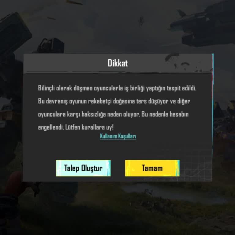 PUBG (Pubgmobile.com) Ban Yeme Sebebim