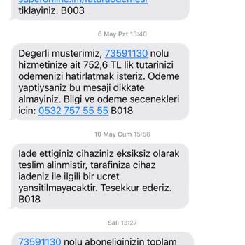 Superonline Fesih Sonrası Yansıtılan Fatura İtirazları