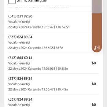 Vodafone Yurt Dışı Araması Yapmadığım Halde Haksiz Yere Ücret Ödedim