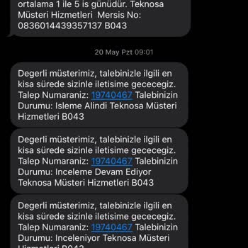 Teknosa Ücret İadesi Yapmıyor