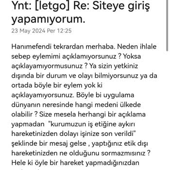 Letgo Sebepsiz Kısıtlamalar Yapıyor.