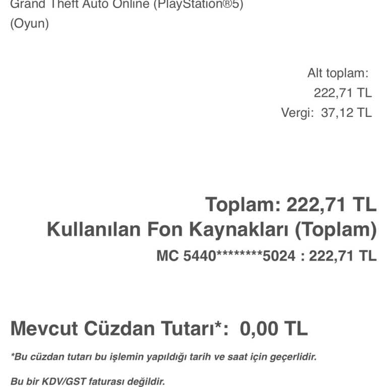Sony Eurasia PlayStation 5'te GTA Satın Alma Sorunu Ve Müşteri Hizmetlerine Ulaşamama