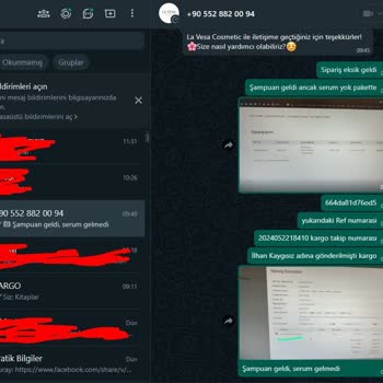 La Vesa Cosmetic La Vesa Şampuan+Serum Siparişinde, Şampuan Geldi, Serum Ürünü Gelmedi.