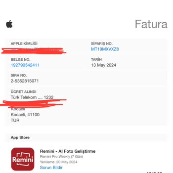 Remini Ücretsiz Kullanımın Ücretli Olarak Yansıtılması