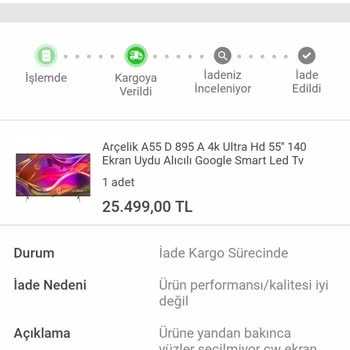 Arçelik Bozuk Görüntülü TV İadesi Neden Yapılmıyor?