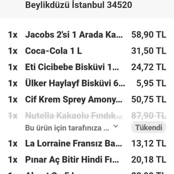 Yemeksepeti Eksik Gelen Ürünün İadesini Yapmıyorlar