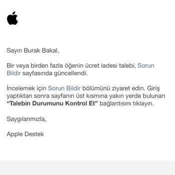 Apple Store App Store Ücret İadesi Sorunu!