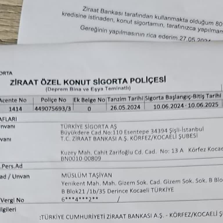 Ziraat Bankası Konut Sigortası İptali