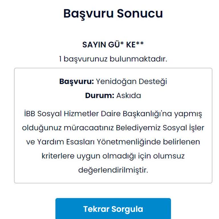 Sultangazi Belediyesi Yenidoğan Destek Paketi Başvurusu Hakkında