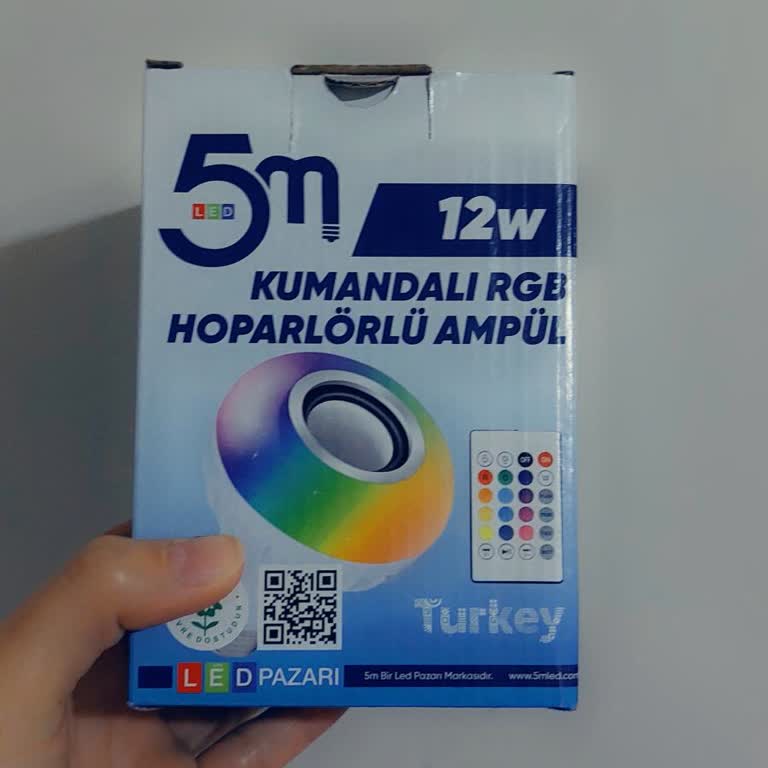 LED Pazarı Hasarlı RGB Hoparlörlü Ampul