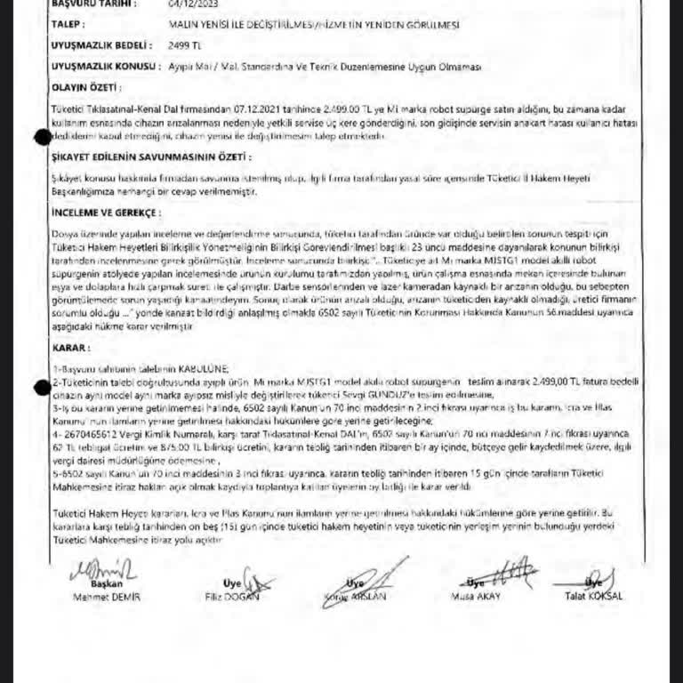 Xiaomiservisturkiye.com (özel) Xiaomi Ayıplı Ürünün Değişim Yapılmaması