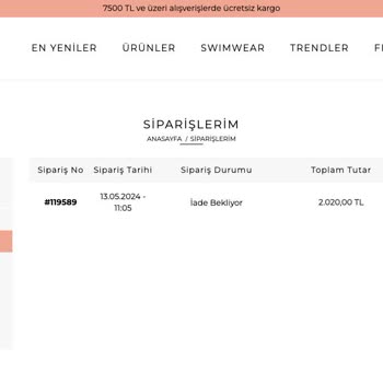 The Latest Thing Ürün İadesi Yapmıyor