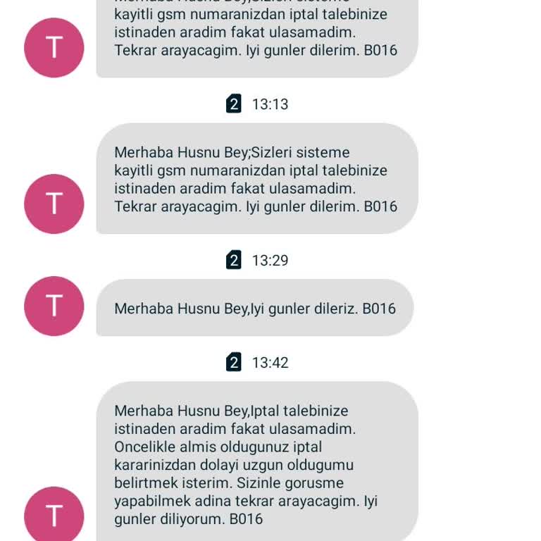 TurkNet'in Israrlı Aramaları Ve Mesajları Hakkında Şikayet