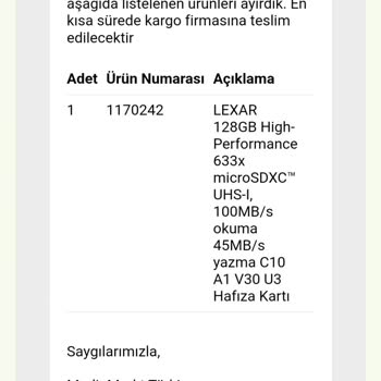 Media Markt Ürün Eksik Teslimi