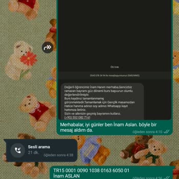 Genciz Biz Vakfı Adı Altında Burs Kazandığım Mesajı Aldım.