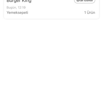 Burger King / Yemek Sepeti