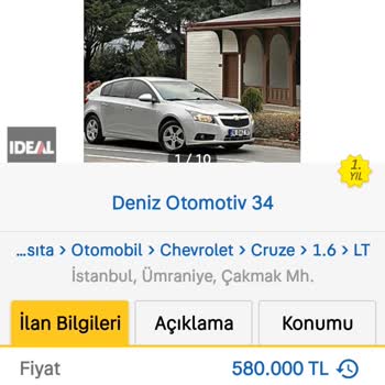Deniz Otomotiv 34 Firmasının İlanda Yanlış Hasar Beyan Etmesi!