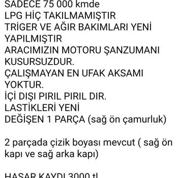 Deniz Otomotiv 34 Firmasının İlanda Yanlış Hasar Beyan Etmesi!